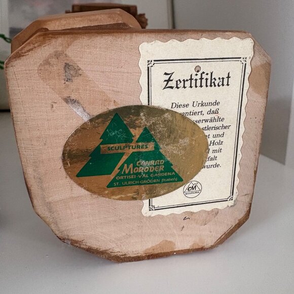 Conrad Moroder Val Gardena Hand-Carved Wood “Krippen Träger” Nativity Carrier - Picture 7 of 8